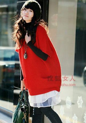 5款韩版针织长衫 80后美女入冬准搭配